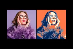 افکت عکس پاپ آرت رترو