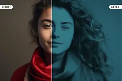 افکت عکس مانیتور آنالوگ قدیمی