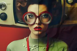 قالب عکس افکت چاپ مجلات قدیمی