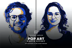 قالب عکس افکت پاپ آرت