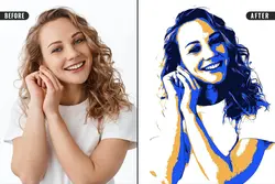 قالب عکس افکت پاپ آرت