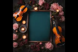 6 بک دراپ ویولن نوزاد آتلیه عکاسی