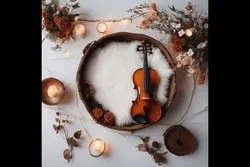 6 بک دراپ ویولن نوزاد آتلیه عکاسی