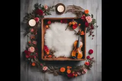 6 بک دراپ ویولن نوزاد آتلیه عکاسی