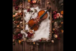 6 بک دراپ ویولن نوزاد آتلیه عکاسی