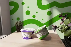 موکاپ ظرف ماست یک نفره