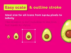 64 آیکون میوه و سبزیجات