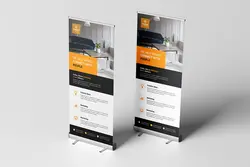 طرح وکتور بنر رول آپ شرکتی