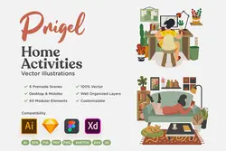 طرح وکتور فعالیت در منزل