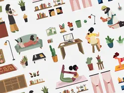 طرح وکتور فعالیت در منزل