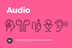 64 آیکون صدا و موسیقی