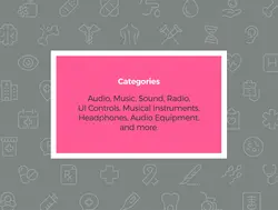 64 آیکون صدا و موسیقی