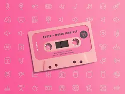 64 آیکون صدا و موسیقی