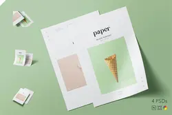 موکاپ کاغذ و برگه A4