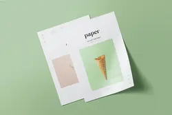 موکاپ کاغذ و برگه A4