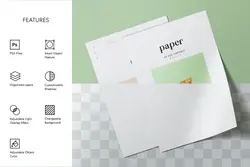 موکاپ کاغذ و برگه A4