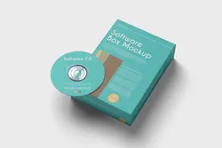 12 موکاپ جعبه نرم افزار با لوح فشرده