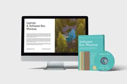 12 موکاپ جعبه نرم افزار با لوح فشرده