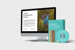 12 موکاپ جعبه نرم افزار با لوح فشرده