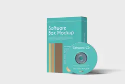 12 موکاپ جعبه نرم افزار با لوح فشرده
