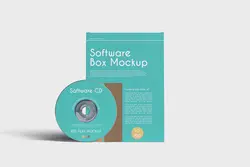 12 موکاپ جعبه نرم افزار با لوح فشرده