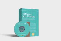 12 موکاپ جعبه نرم افزار با لوح فشرده