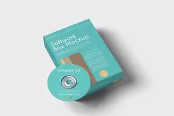 12 موکاپ جعبه نرم افزار با لوح فشرده