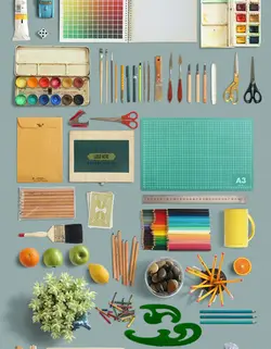 کیت ساخت موکاپ میز تحریر و اکسسوری طراحی