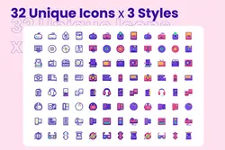 32 وکتور آیکون بازی و سرگرمی