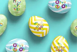 موکاپ تخم مرغ تزیینی عید