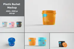 موکاپ سطل پلاستیکی