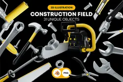 30 PNG ابزارآلات و ابزار یراق ساخت و ساز 3D