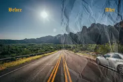 افکت عکس مچاله فتوشاپ