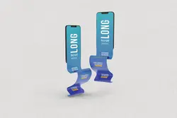 موکاپ اسکرول طولانی اپ موبایل