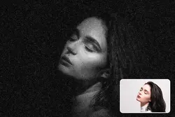 اکشن فتوشاپ افکت روشنی چهره در تاریکی