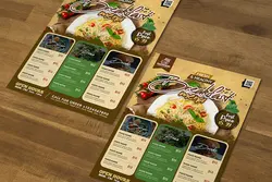 طرح منوی غذای رستوران PSD