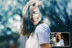 اکشن فتوشاپ افکت قطرات باران روی شیشه