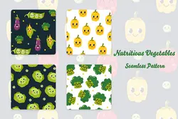 10 پترن سبزیجات فانتزی و بامزه یکپارچه