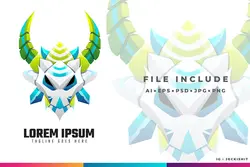 طرح وکتور لوگو ماسک رباتی