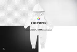 موکاپ لباس سرهمی نوزاد