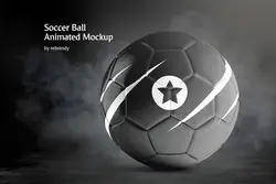 موکاپ توپ فوتبال متحرک