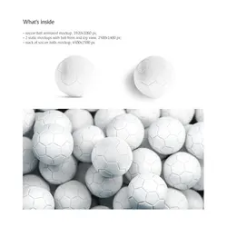 موکاپ توپ فوتبال متحرک