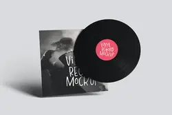 موکاپ کاور صفحه گرامافون