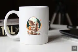 طرح فضانورد آبرنگی عید