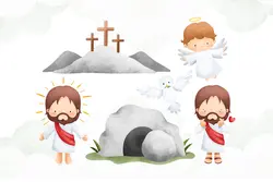 کلیپ آرت مسیح و عید پاک