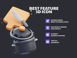 30 آیکون آشپزی 3D