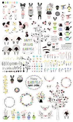 کلیپ آرت و عناصر طراحی عید فانتزی