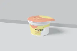 موکاپ ظرف ماست و بستنی کوچک تک نفره