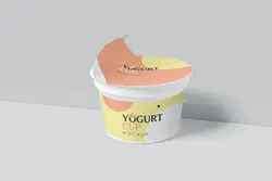 موکاپ ظرف ماست و بستنی کوچک تک نفره