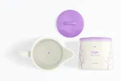 موکاپ فنجان قندان و شکر پاش (ست چایخوری)